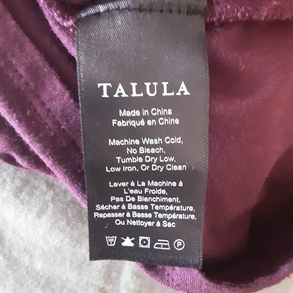 Aritzia Talula Burgundy Faux Wrap Long Sleeve Shirt Size Med. - Picture 9 of 10